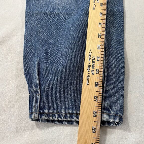 LAWMAN Mom Jeans Pleated Front Tapered Leg High Rise Blue Denim Western - Picture 6 of 11